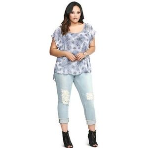 TORRID HI-LO CHIFFON TOP Size 0 (Sz Large /12)